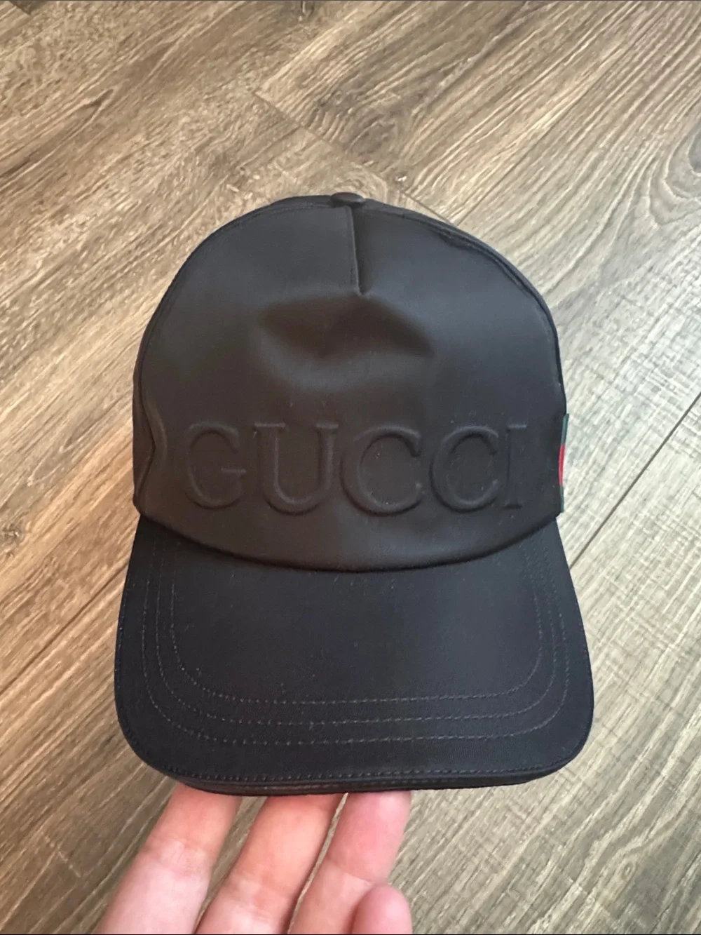 Gucci Logo Web Nylon Baseball Cap